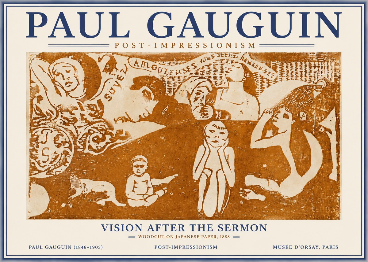 Paul Gauguin Amoureuses (Lovers) No6 - Affiche