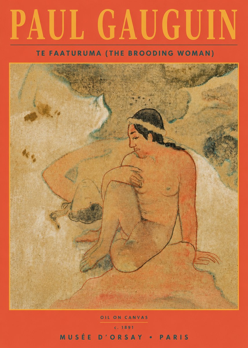 Paul Gauguin Te Faaturuma (the Brooding Woman) No3 - Affiche