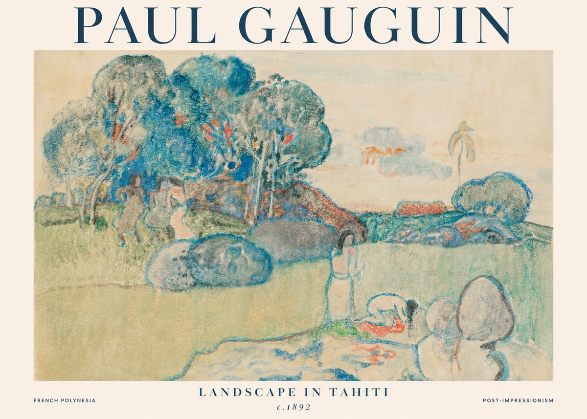 Paul Gauguin Landscape in Tahiti I No1 - Affiche