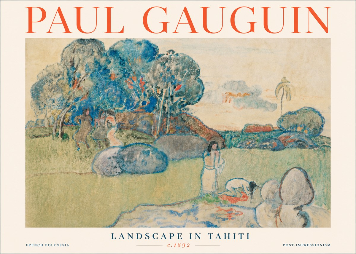 Paul Gauguin Landscape in Tahiti I No4 - Affiche