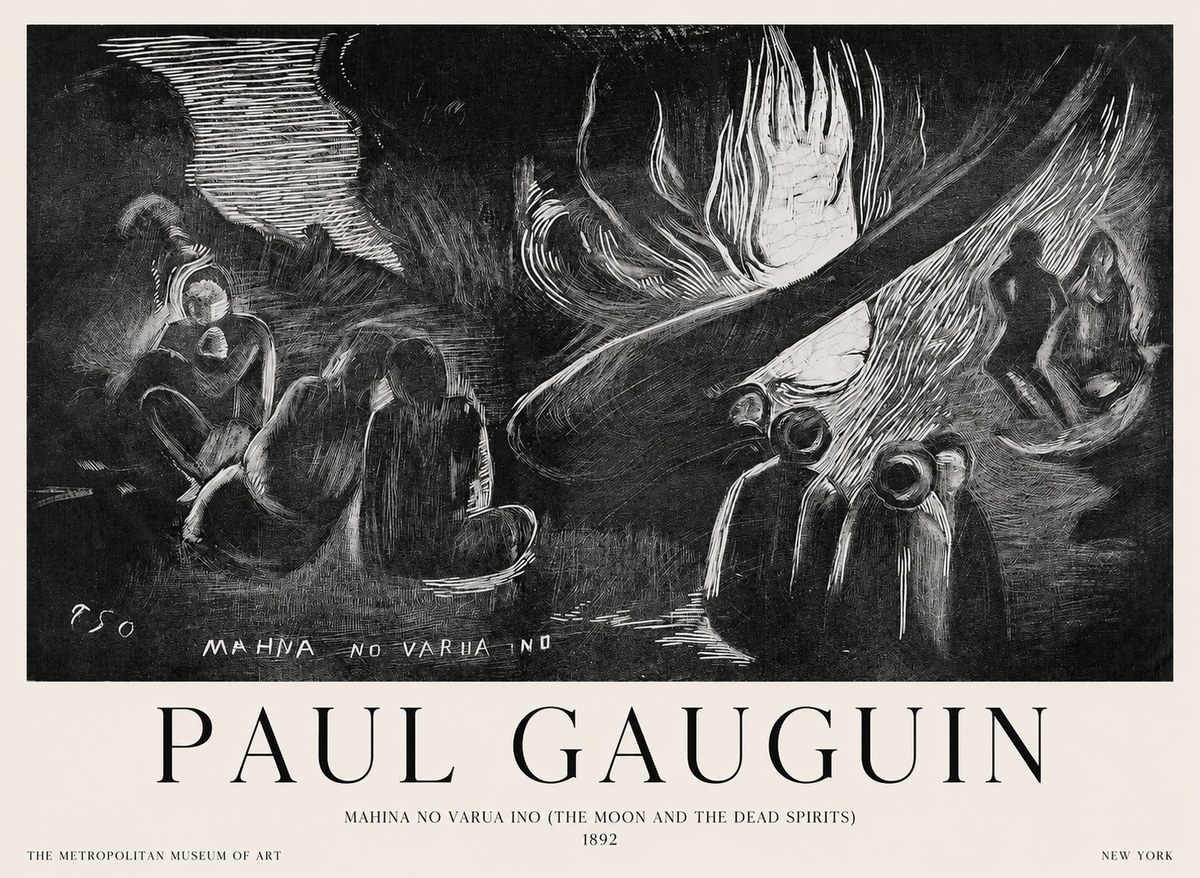 Paul Gauguin Mahina No Varua Ino (the Moon and the Dead Spirits) No1 - Affiche