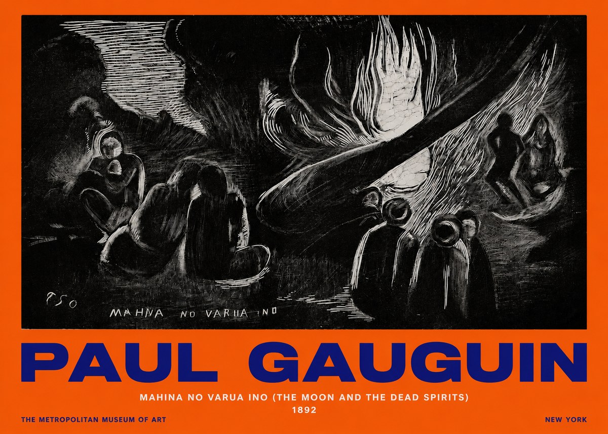 Paul Gauguin Mahina No Varua Ino (the Moon and the Dead Spirits) No2 - Affiche