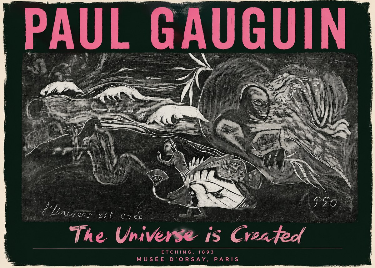 Paul Gauguin The Universe Is Created I No3 - Affiche