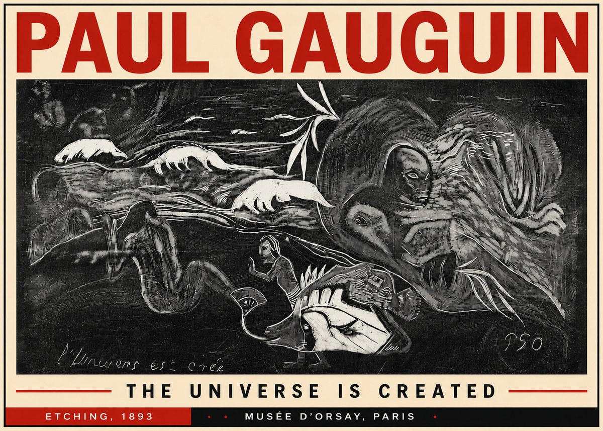 Paul Gauguin The Universe Is Created I No6 - Affiche
