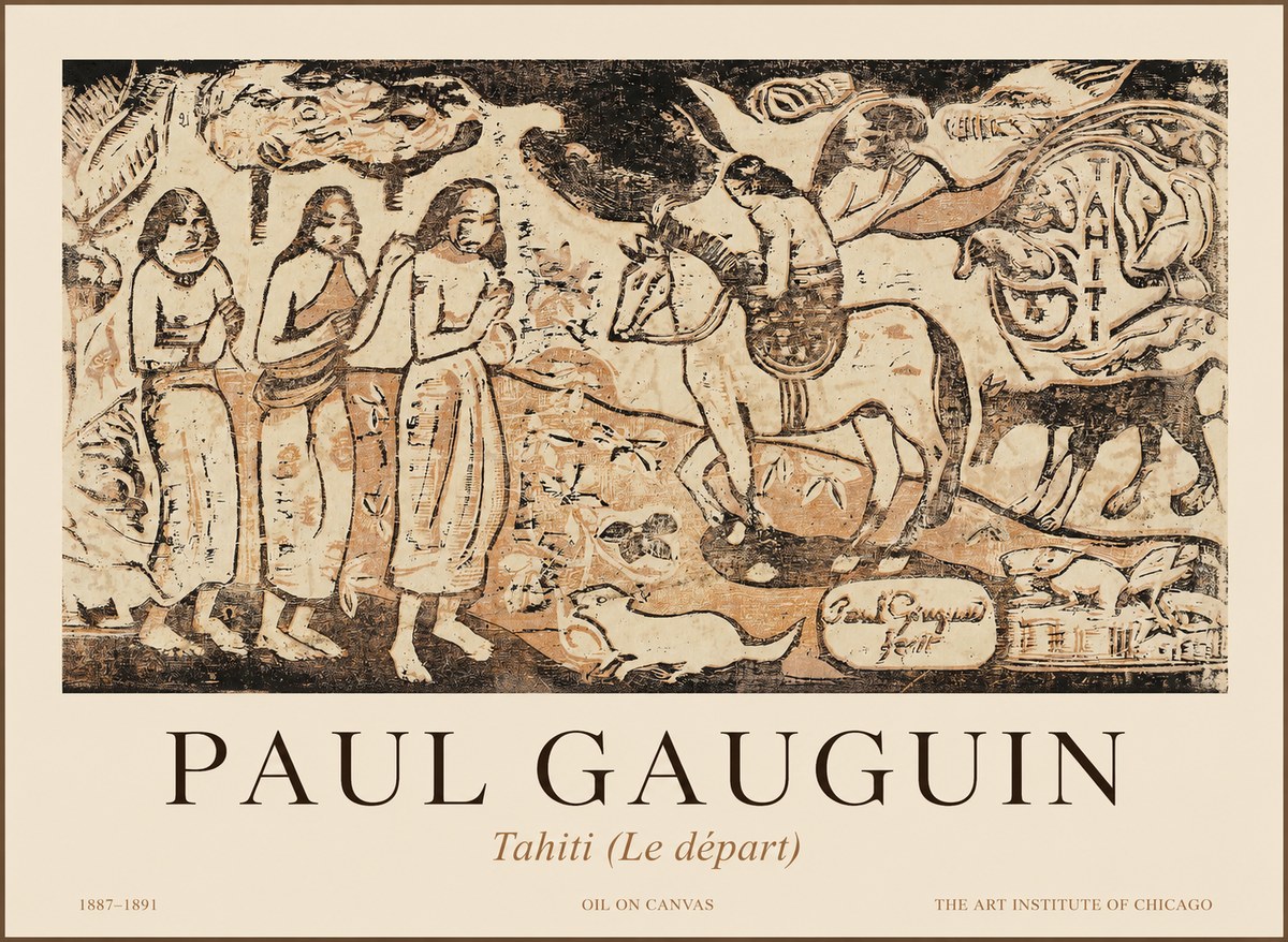 Paul Gauguin Tahitian Scene (Ia Orana Maria) No2 - Affiche