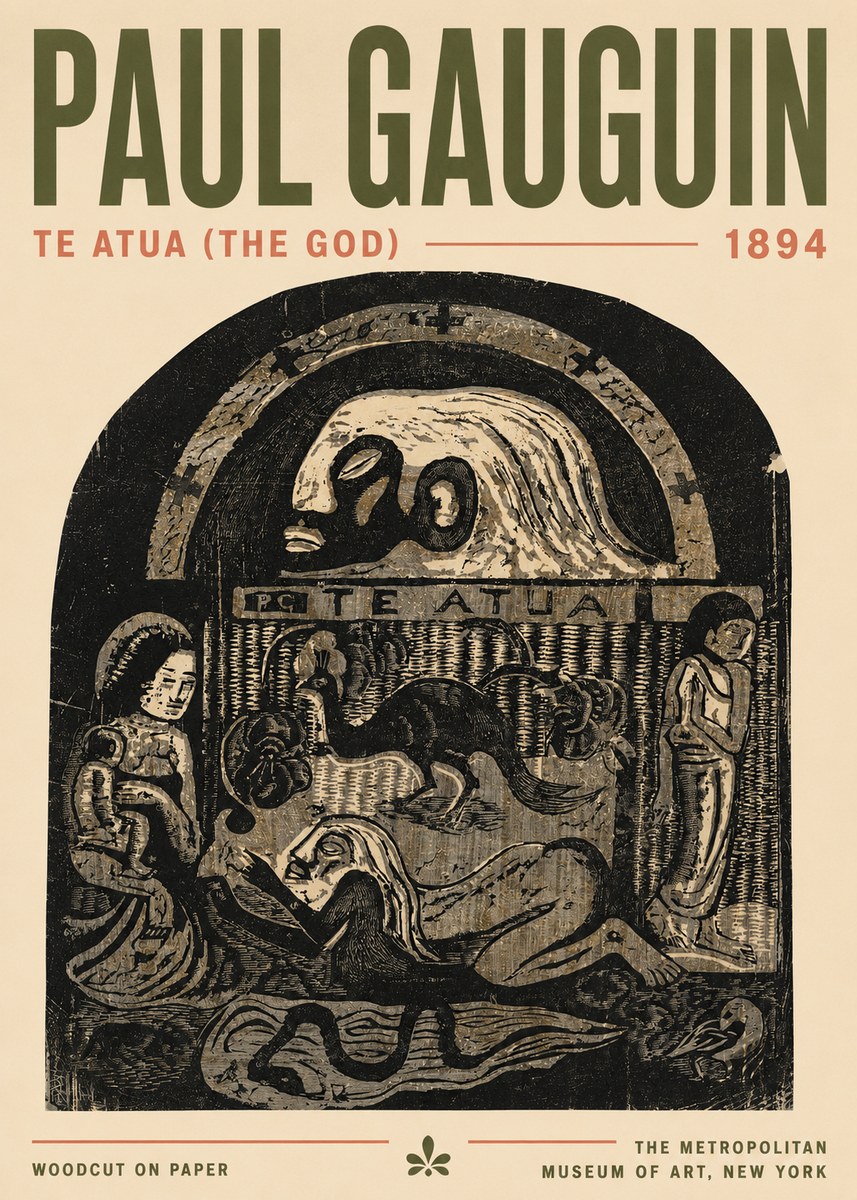 Paul Gauguin Te Atua (the God) No4 - Affiche