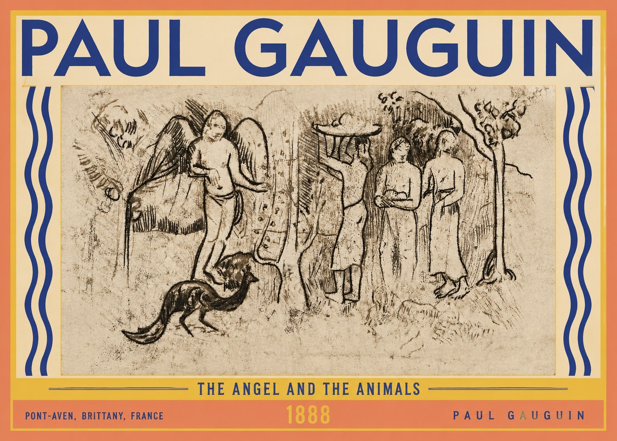 Paul Gauguin The Angel and the Animals No3 - Affiche