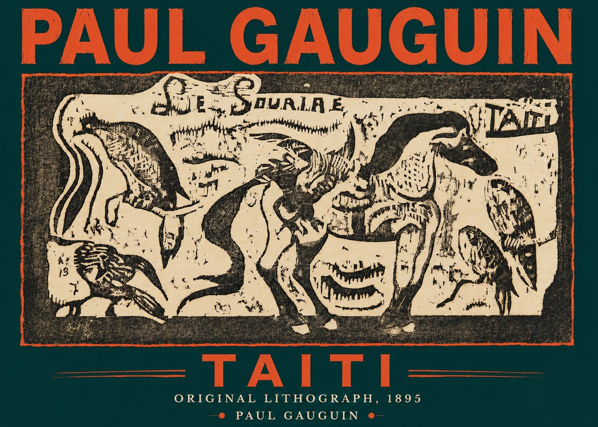 Paul Gauguin Taiti No4 - Affiche