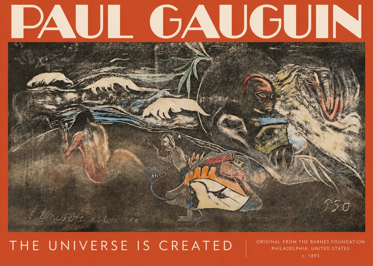 Paul Gauguin The Universe Is Created II No3 - Affiche