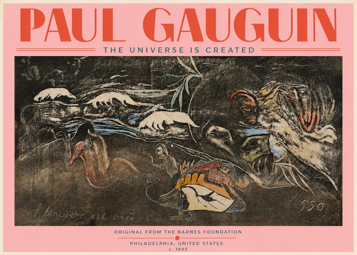 Paul Gauguin The Universe Is Created II No5 - Affiche
