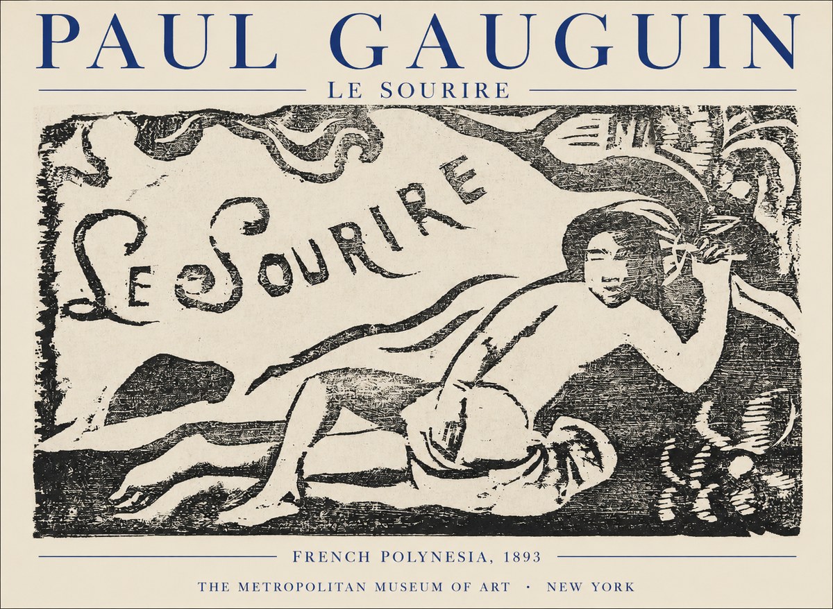 Paul Gauguin Le Sourire No1 - Affiche
