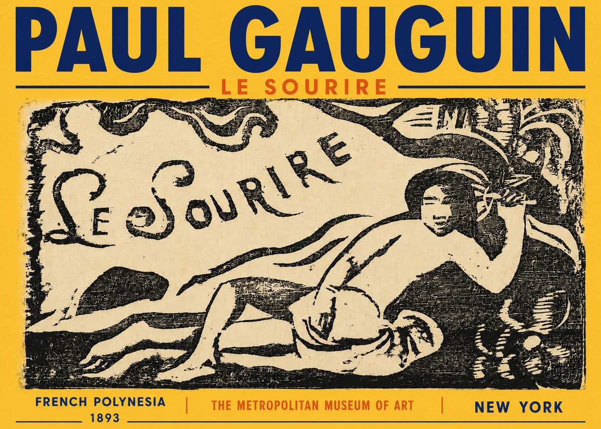 Paul Gauguin Le Sourire No5 - Affiche