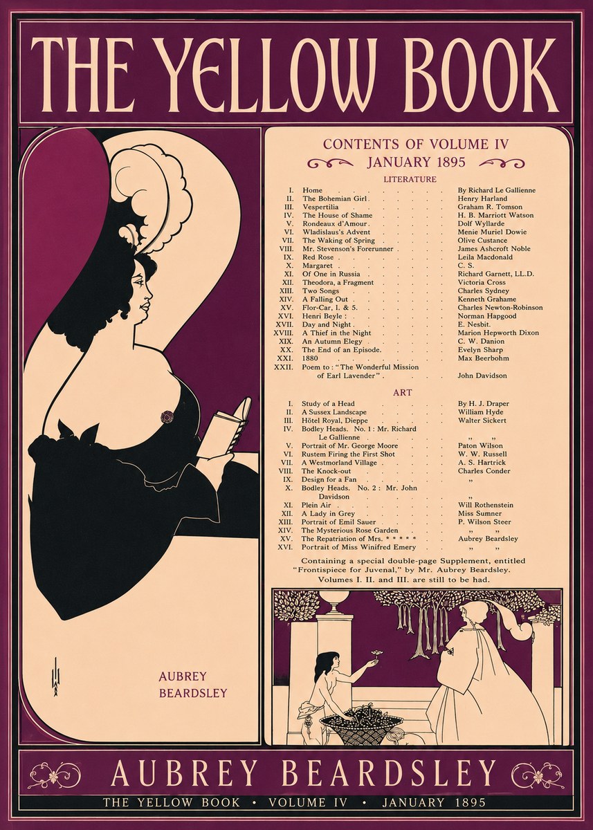 Aubrey Beardsley The Yellow Book II No2 - Affiche