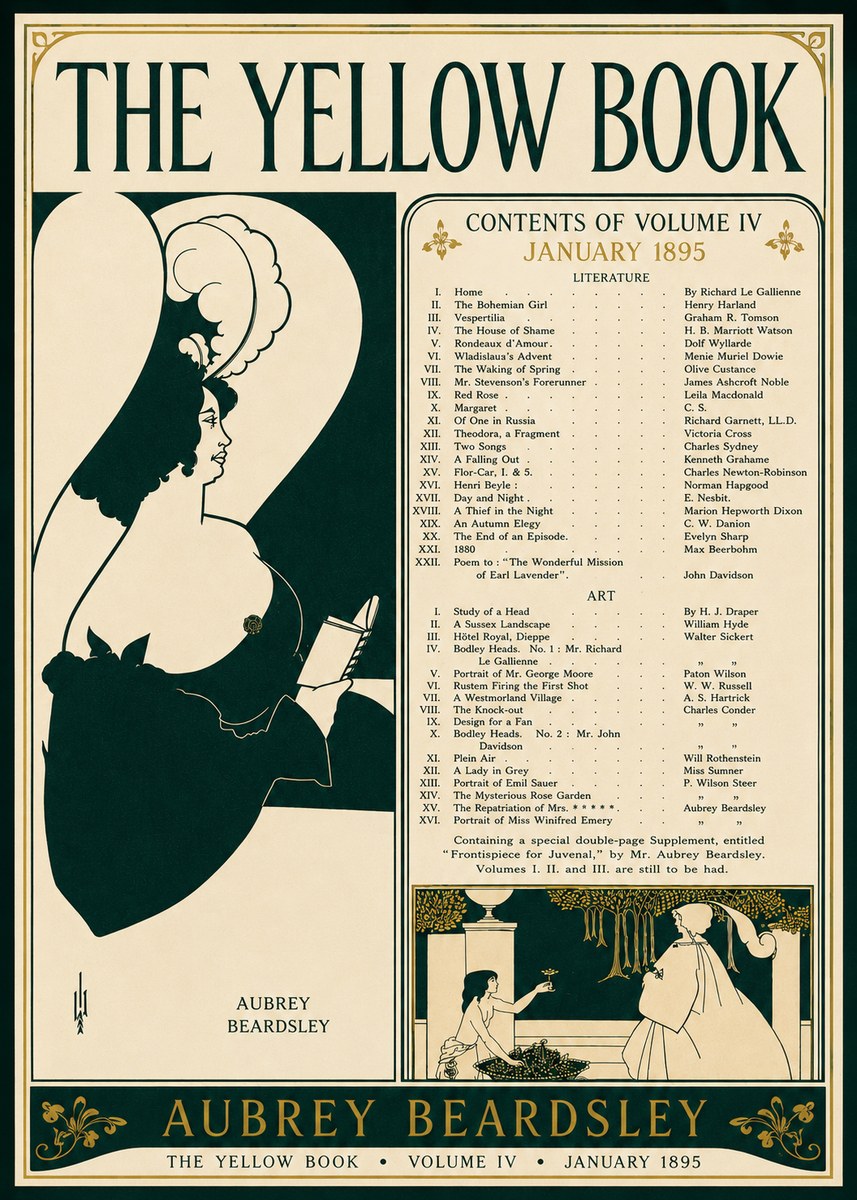 Aubrey Beardsley The Yellow Book II No4 - Affiche
