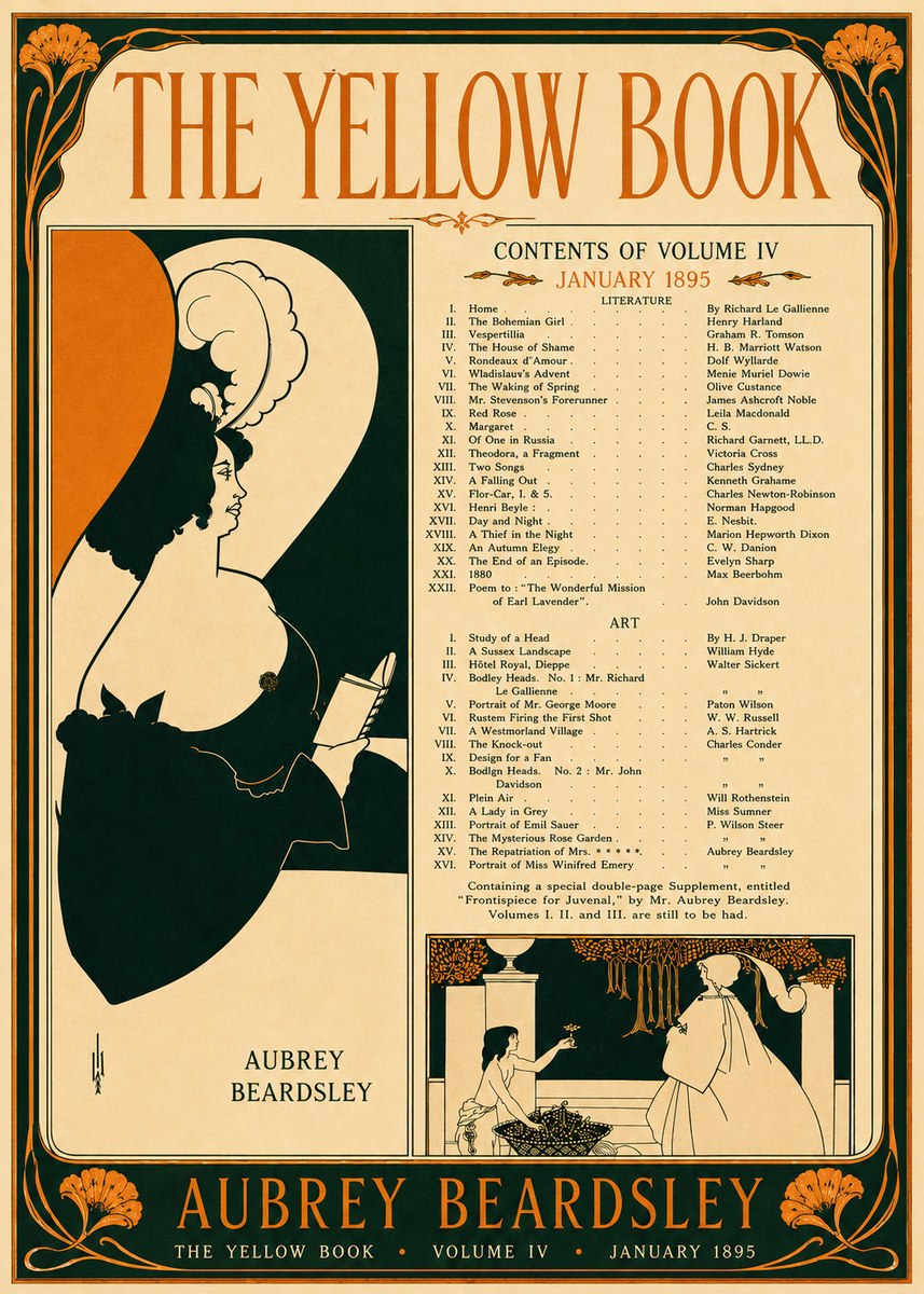 Aubrey Beardsley The Yellow Book II No5 - Affiche