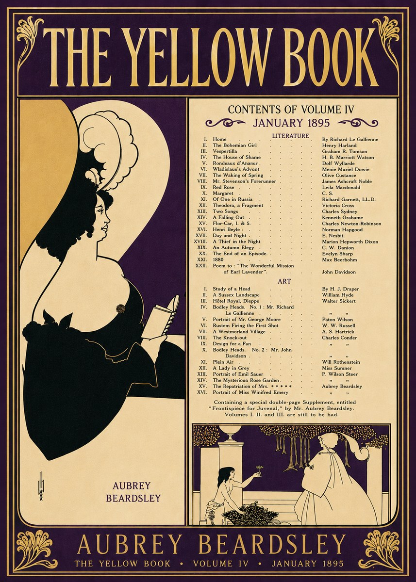 Aubrey Beardsley The Yellow Book II No6 - Affiche