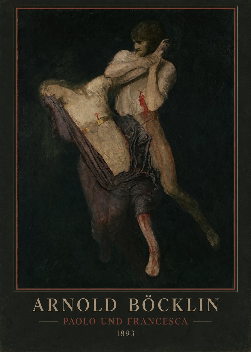 Arnold Böcklin Paolo Und Francesca No2 - Affiche
