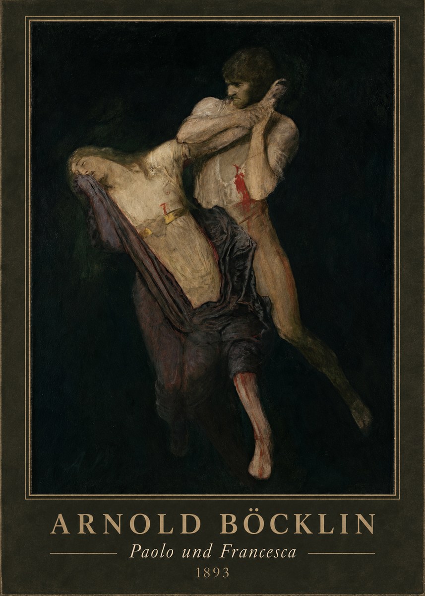 Arnold Böcklin Paolo Und Francesca No4 - Affiche