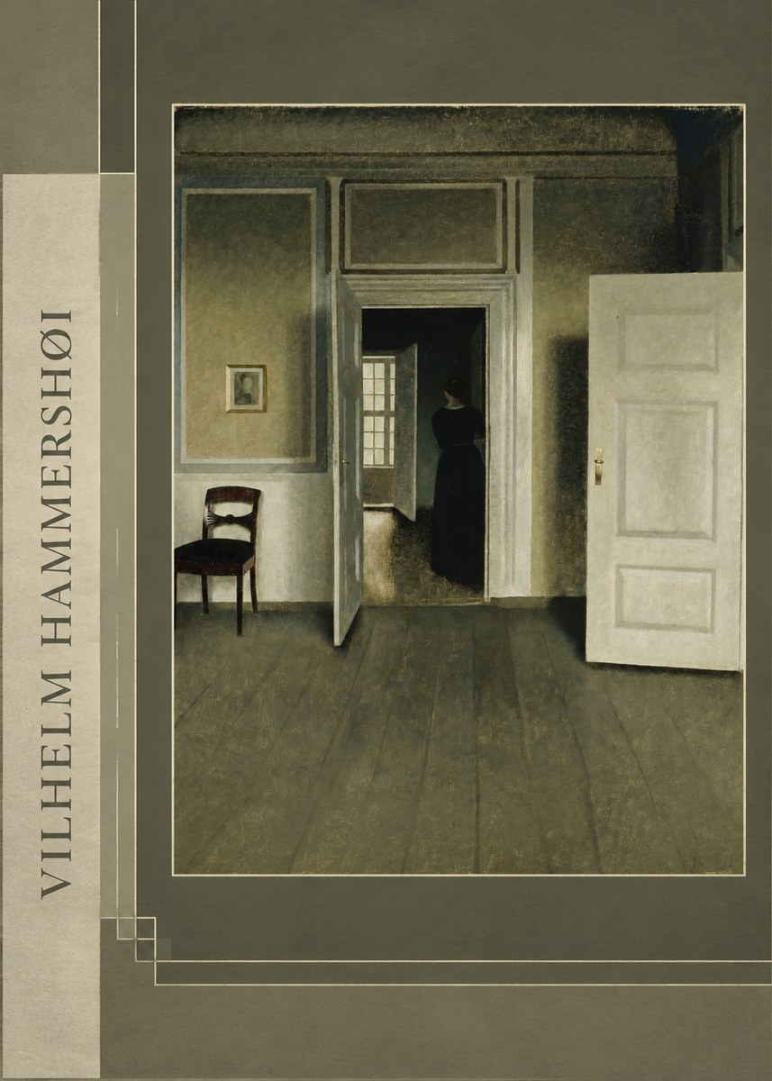 Vilhelm Hammershøi Interior with a Woman Seen from the Back No2 - Affiche