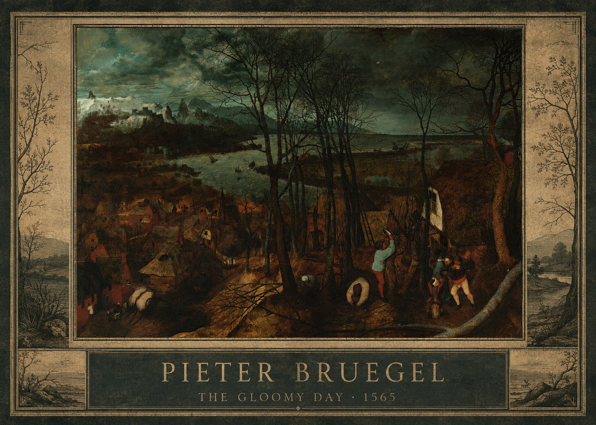 Pieter Bruegel The Gloomy Day No1 - Affiche
