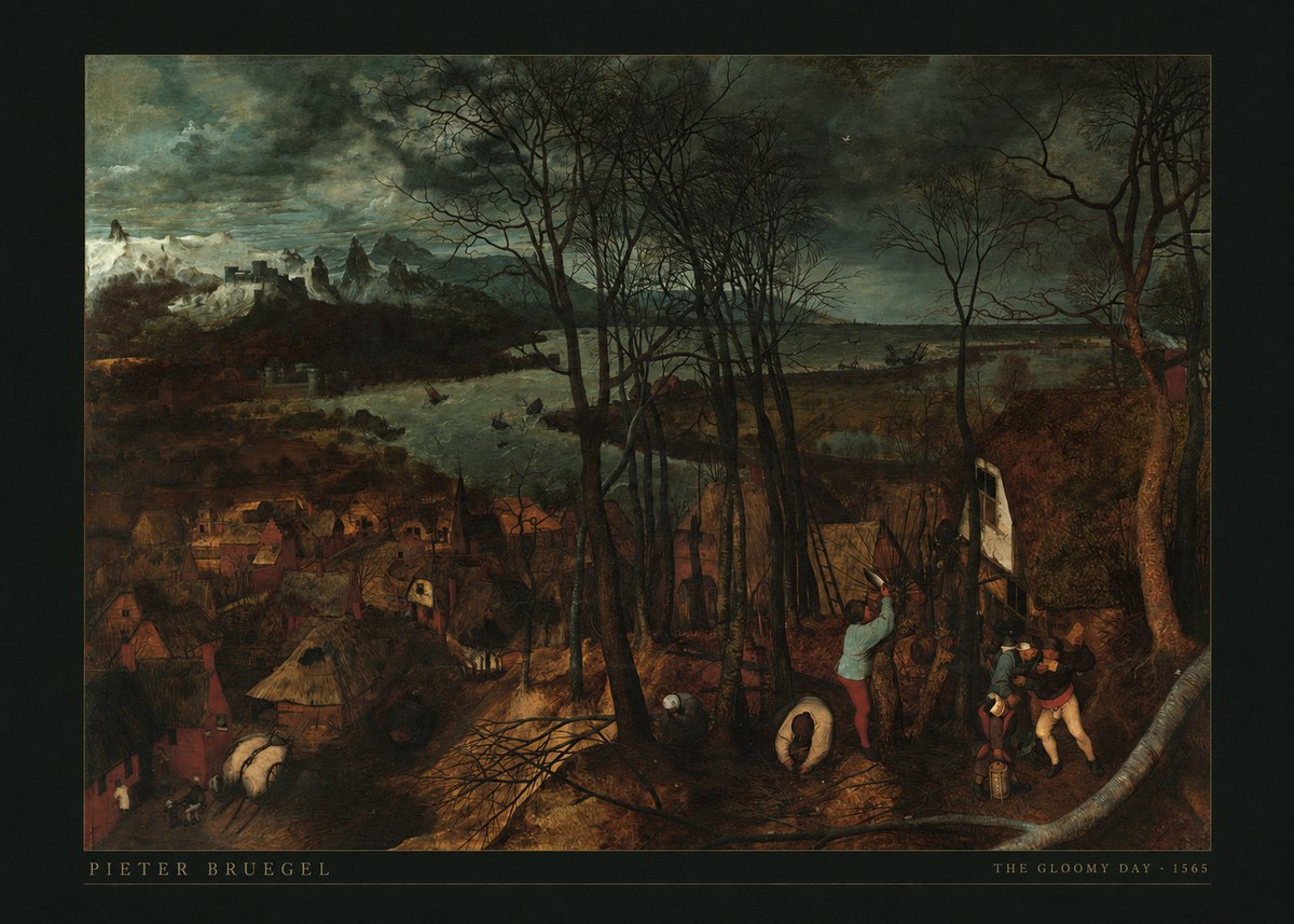 Pieter Bruegel The Gloomy Day No5 - Affiche