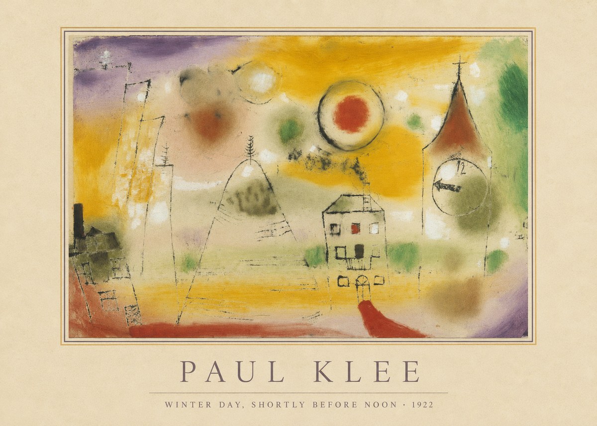 Paul Klee Winter Day, Shortly Before Noon No4 - Affiche