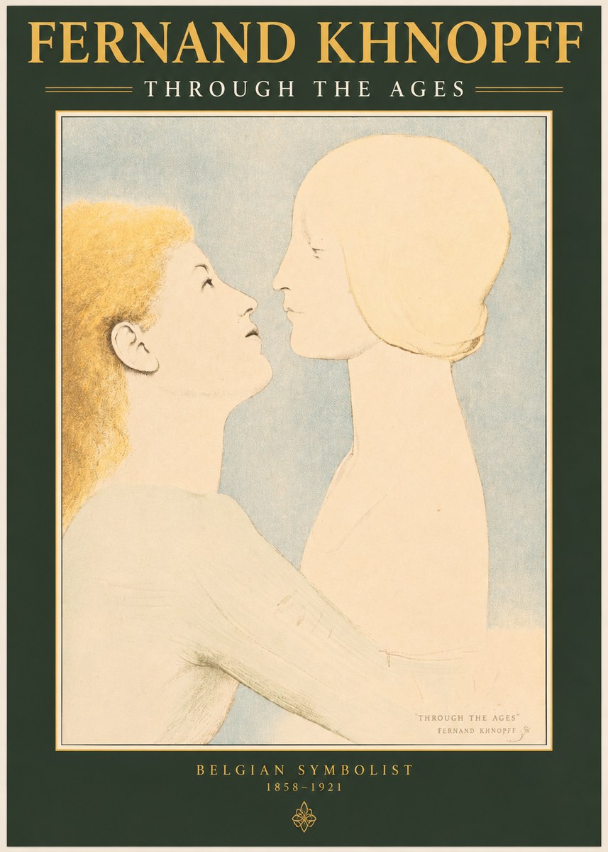 Fernand Khnopff Through the Ages No2 - Affiche