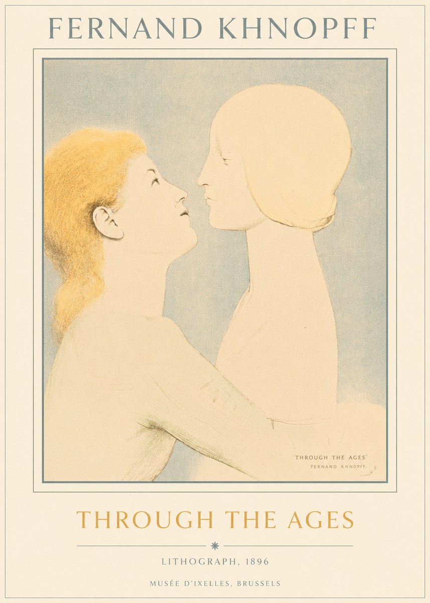 Fernand Khnopff Through the Ages No5 - Affiche