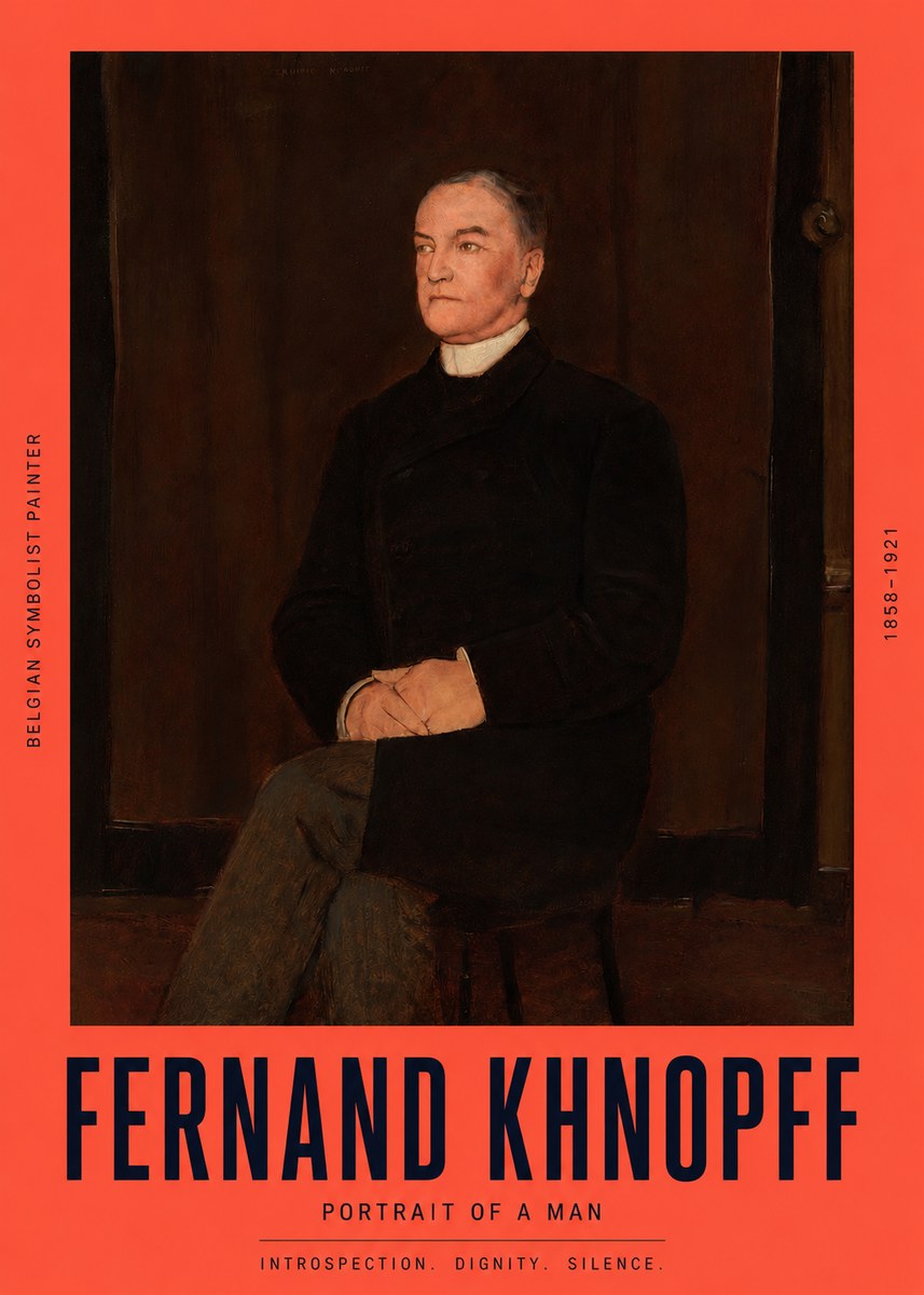 Fernand Khnopff Portrait of a Man No2 - Affiche