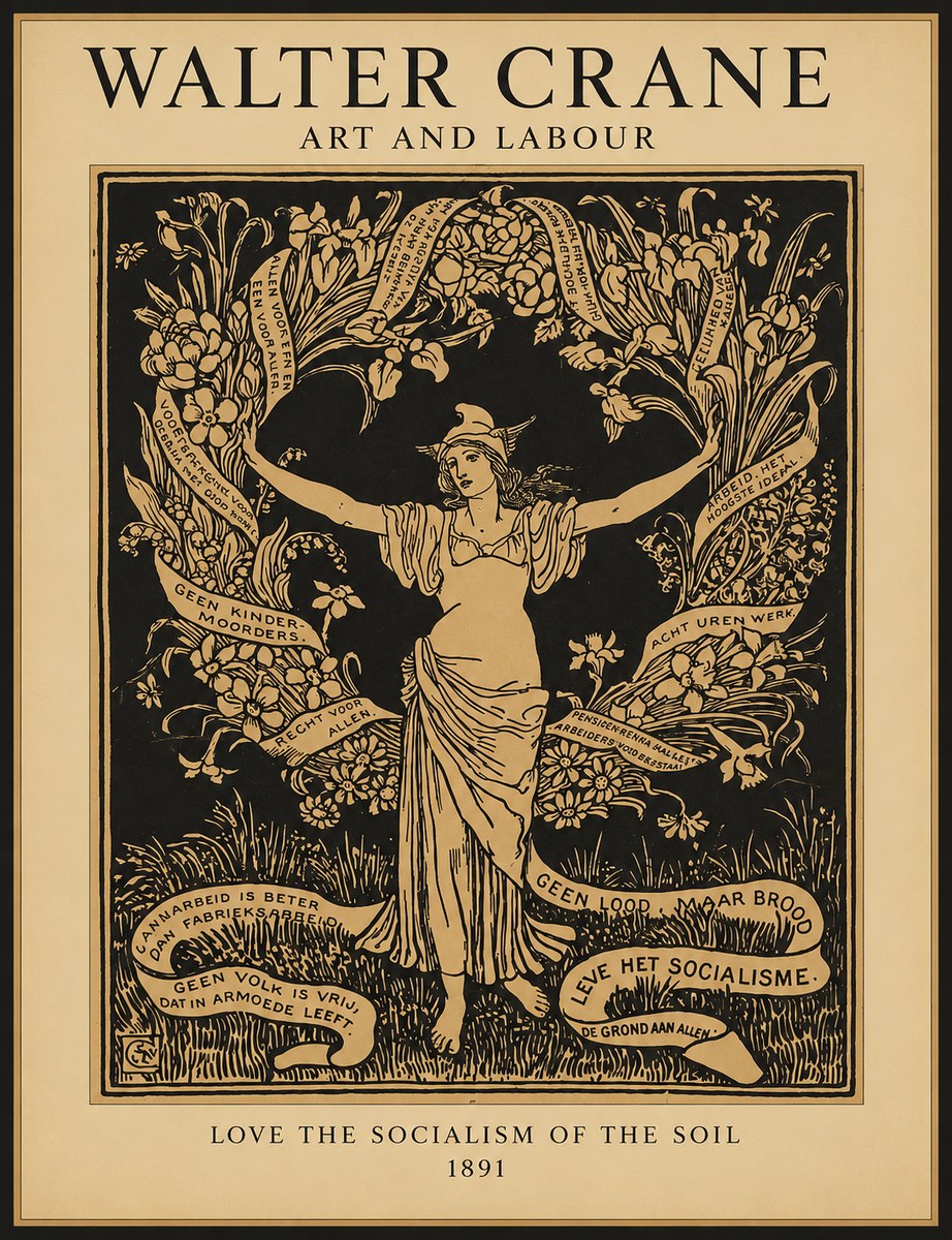 Walter Crane Art and Labour No1 - Affiche