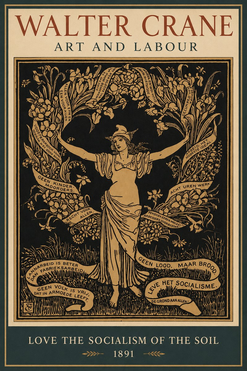 Walter Crane Art and Labour No2 - Affiche