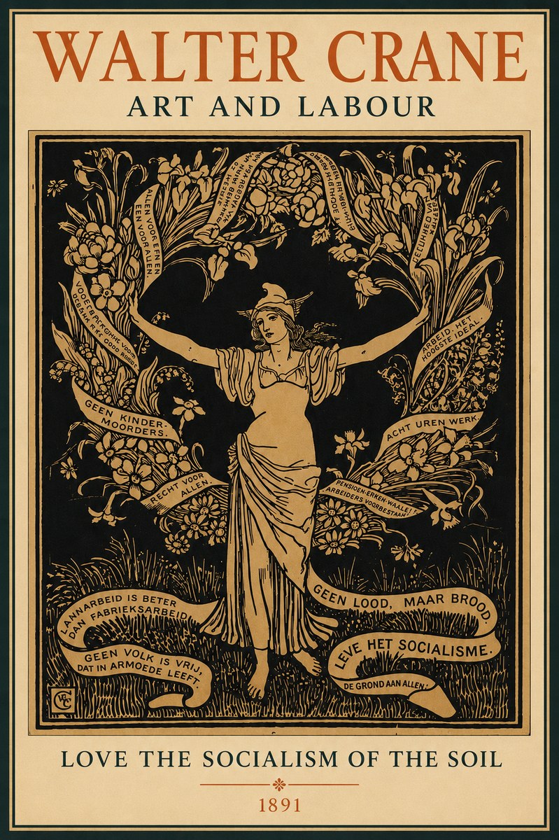 Walter Crane Art and Labour No4 - Affiche
