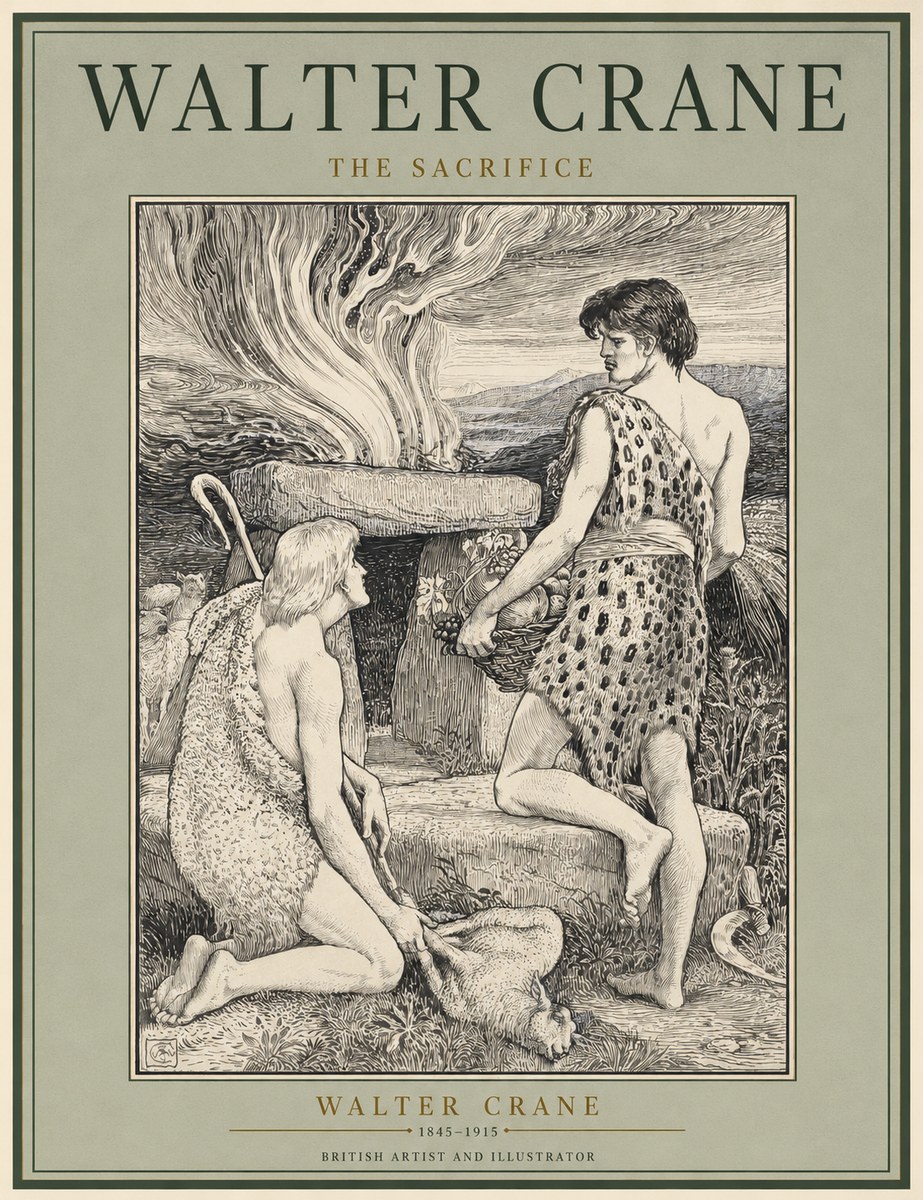 Walter Crane The Sacrifice No2 - Affiche