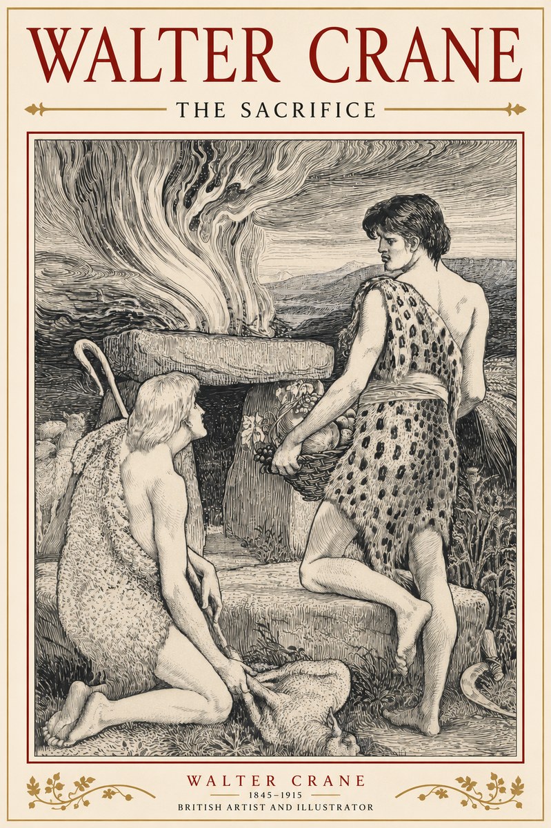 Walter Crane The Sacrifice No3 - Affiche