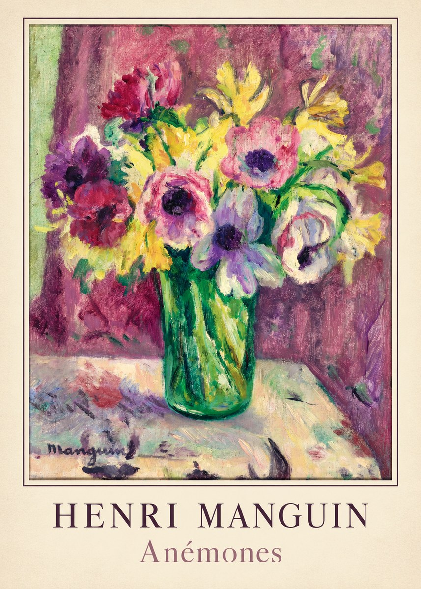Henri Manguin Anémones No2 - Affiche