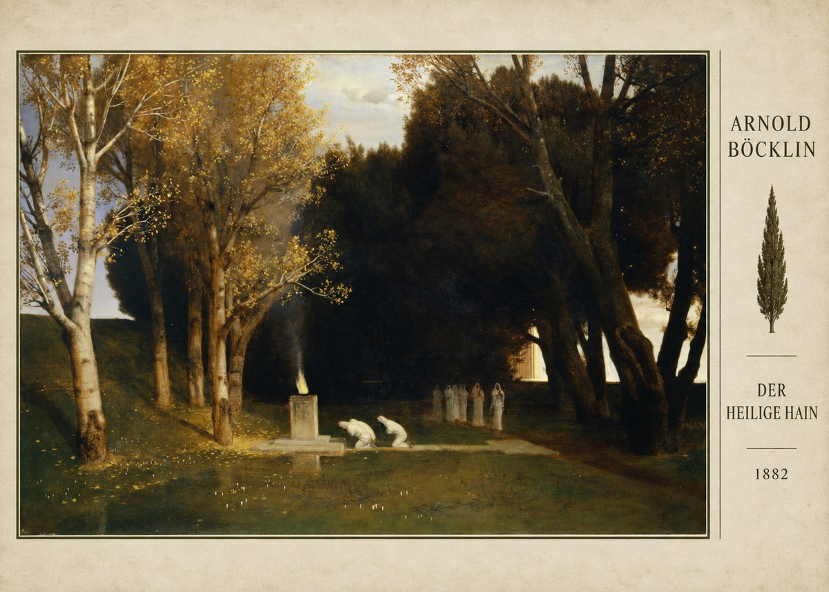 Arnold Böcklin Der Heilige Hain I No4 - Affiche