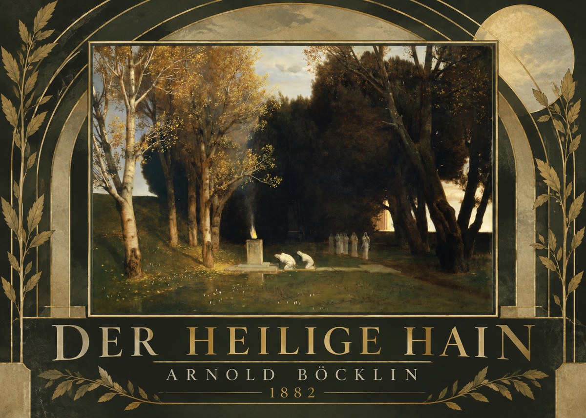 Arnold Böcklin Der Heilige Hain I No6 - Affiche