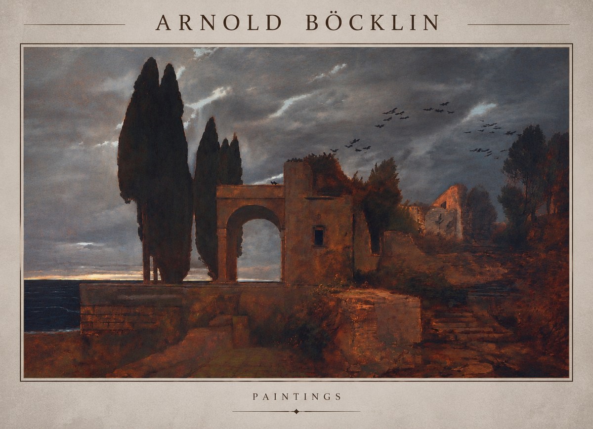 Arnold Böcklin Villa by the Sea I No5 - Affiche