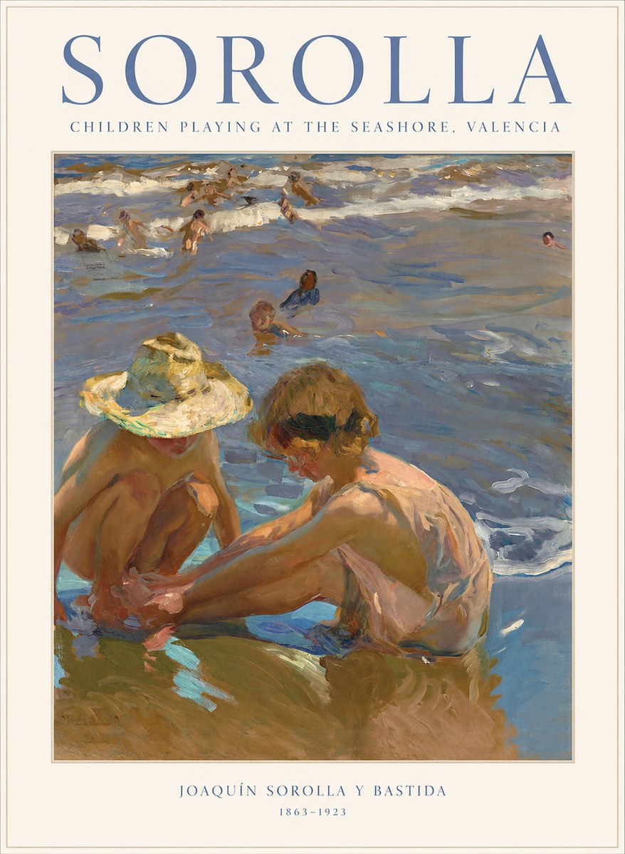 Sorolla Children at the Beach No1 - Affiche