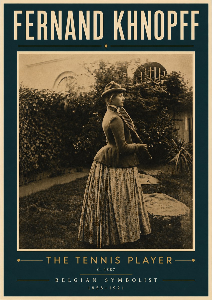Fernand Khnopff The Tennis Player No5 - Affiche