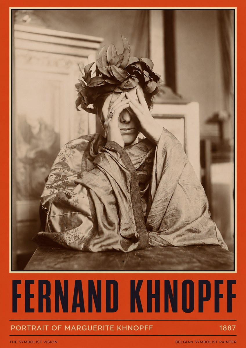 Fernand Khnopff Portrait of Marguerite Khnopff No2 - Affiche