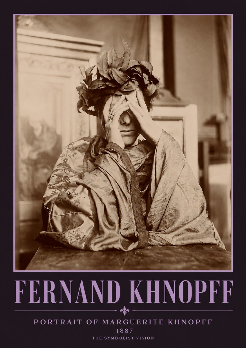 Fernand Khnopff Portrait of Marguerite Khnopff No3 - Affiche