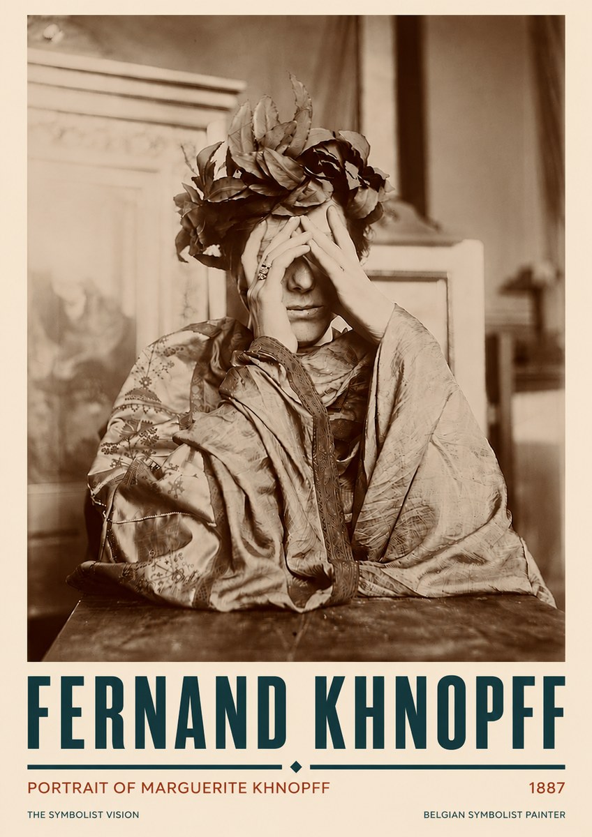 Fernand Khnopff Portrait of Marguerite Khnopff No4 - Affiche