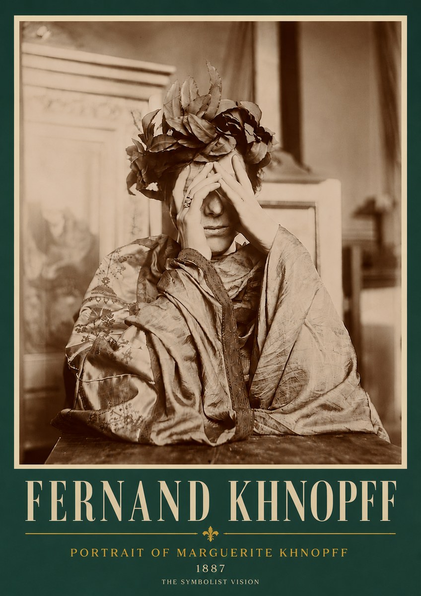 Fernand Khnopff Portrait of Marguerite Khnopff No5 - Affiche