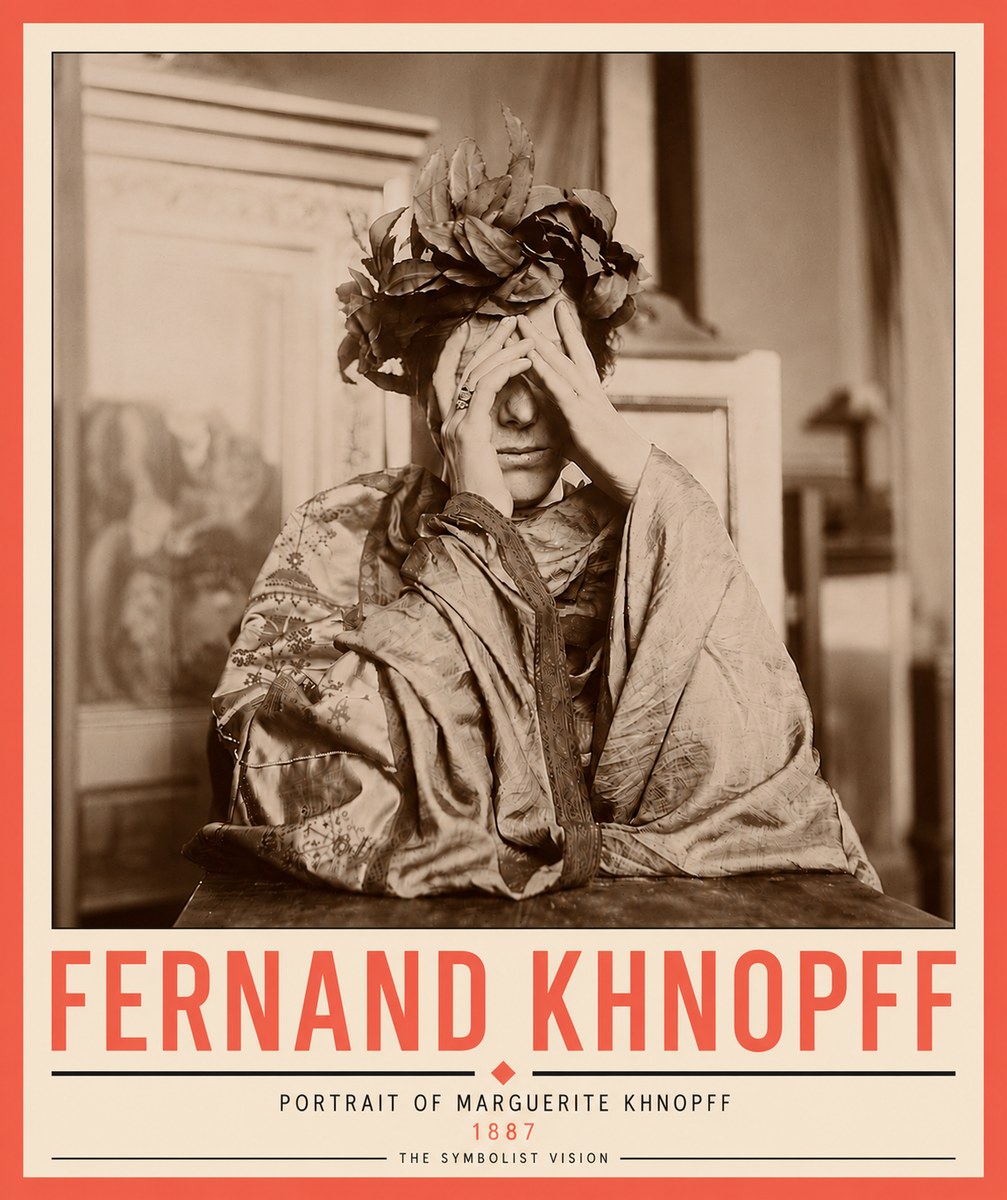 Fernand Khnopff Portrait of Marguerite Khnopff No6 - Affiche