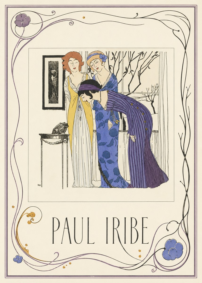 Paul Iribe Three Women and a Frog No3 - Affiche