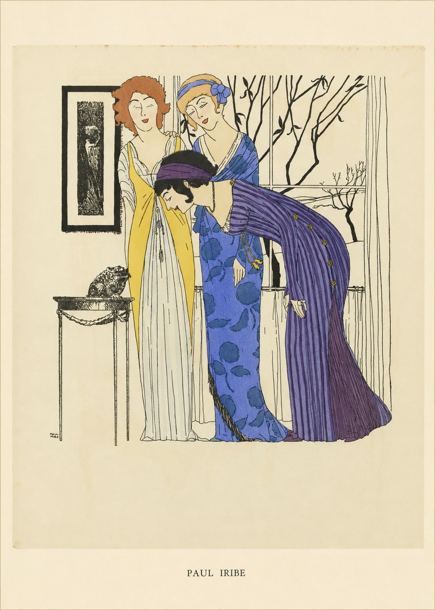 Paul Iribe Three Women and a Frog No5 - Affiche