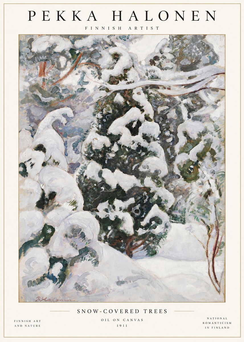 Pekka Halonen Winter Forest I No2 - Affiche