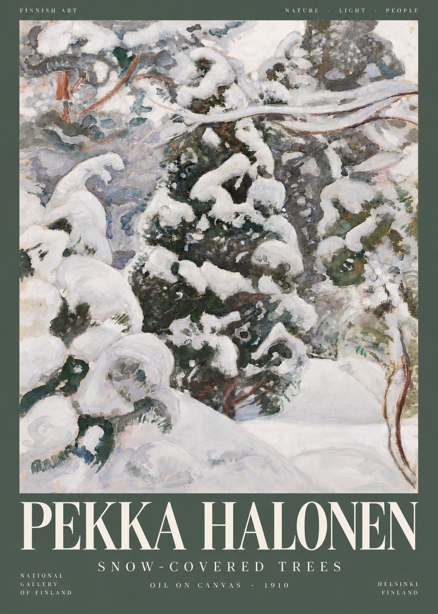 Pekka Halonen Winter Forest I No5 - Affiche