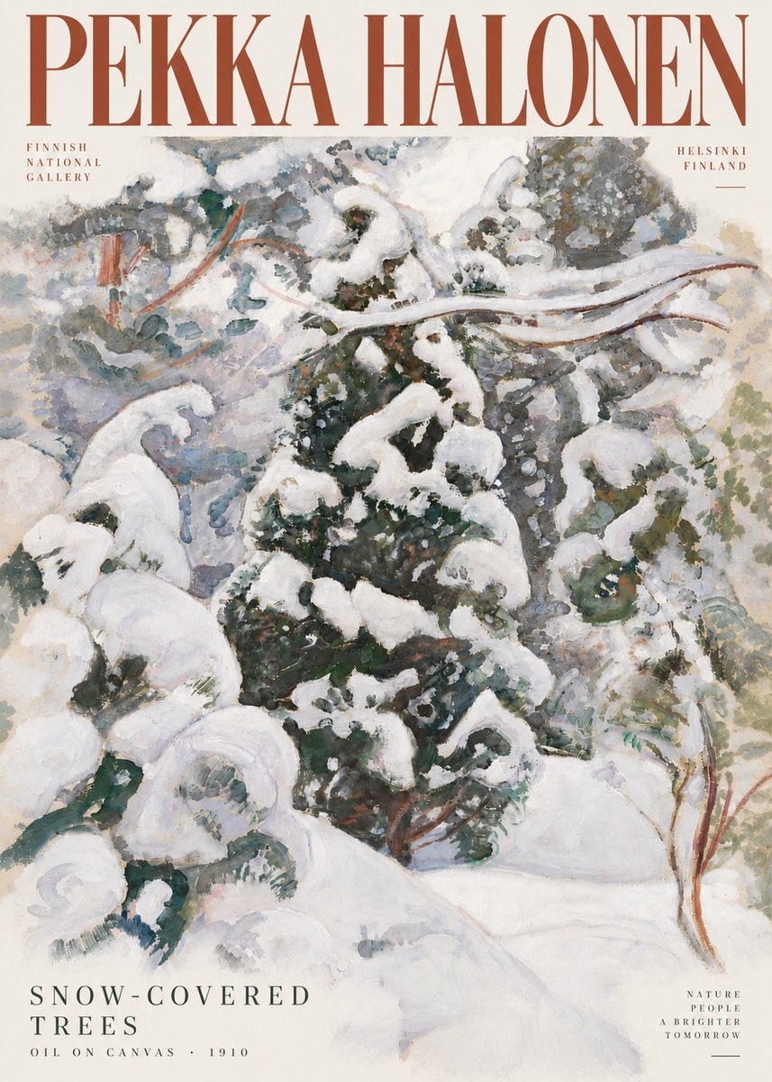 Pekka Halonen Winter Forest I No6 - Affiche